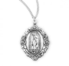 Load image into Gallery viewer, Our Lady of Guadalupe Roses Sterling Silver Medal
