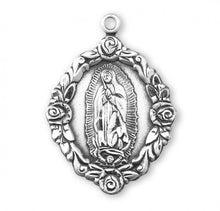 Load image into Gallery viewer, Our Lady of Guadalupe Roses Sterling Silver Medal
