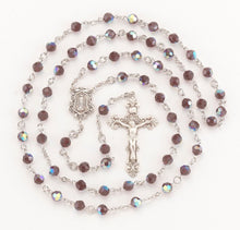 Load image into Gallery viewer, Garnet Finest Austrian Crystal Sterling Sterling Rosary
