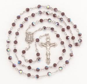 Garnet Finest Austrian Crystal Sterling Sterling Rosary