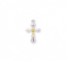 Load image into Gallery viewer, Firs communion sterling silver cross pendant
