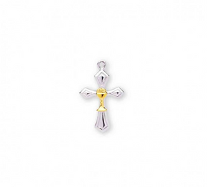 Firs communion sterling silver cross pendant