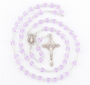 Butterfly Violet Swarovski Crystal Rosary