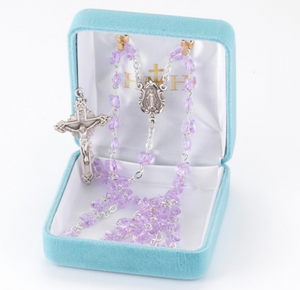 Butterfly Violet Swarovski Crystal Rosary