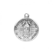 Load image into Gallery viewer, Our Lady of Guadalupe Round Sterling Silver Medal
