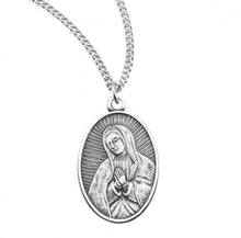 Load image into Gallery viewer,  Our Lady of Guadalupe Oval Sterling Silver Medal
