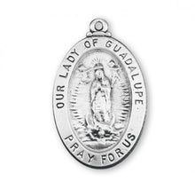 Load image into Gallery viewer, Our Lady of Guadalupe Oval Sterling Silver Medal
