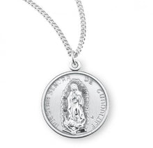 Load image into Gallery viewer, Our Lady of Guadalupe Round Sterling Silver Medal
