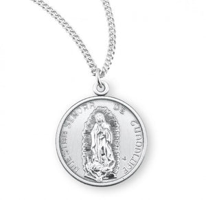 Our Lady of Guadalupe Round Sterling Silver Medal