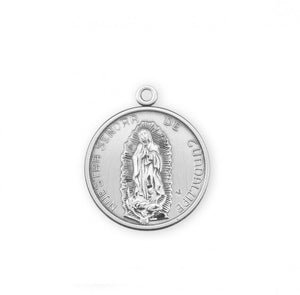 Our Lady of Guadalupe Round Sterling Silver Medal