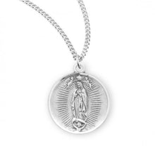 Load image into Gallery viewer, Our Lady of Guadalupe Round Sterling Silver Medal
