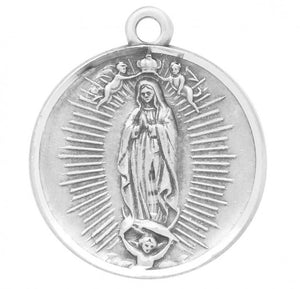 Our Lady of Guadalupe Round Sterling Silver Medal