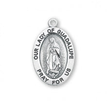 Load image into Gallery viewer, Our Lady of Guadalupe Oval Sterling Silver Medal
