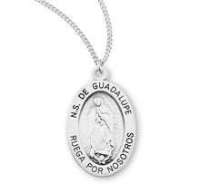 Load image into Gallery viewer, Our Lady of Guadalupe Spanish Sterling Silver Medal
