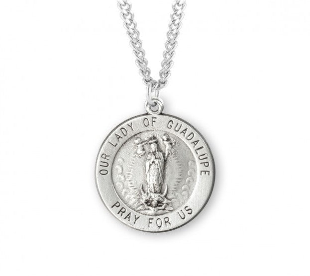 Our Lady of Guadalupe Round Sterling Silver Medal